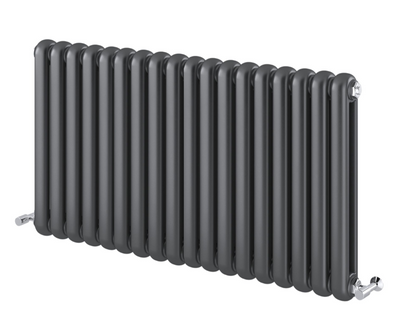 Wyoming Grey Horizontal Column Radiator - 600x1100mm