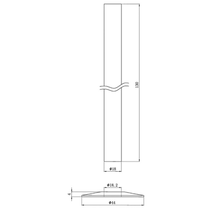 Pipe Sleeve Kit 130mm - Satin Nickel N24