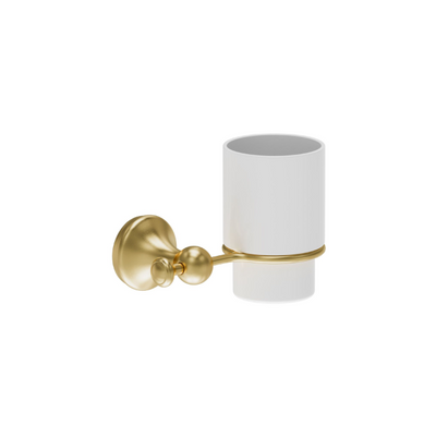 William Traditional Tumbler & Holder - Brushed Gold