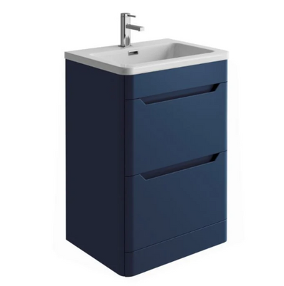 Eon Floor Standing 500mm Vanity Unit in Royal Blue N24