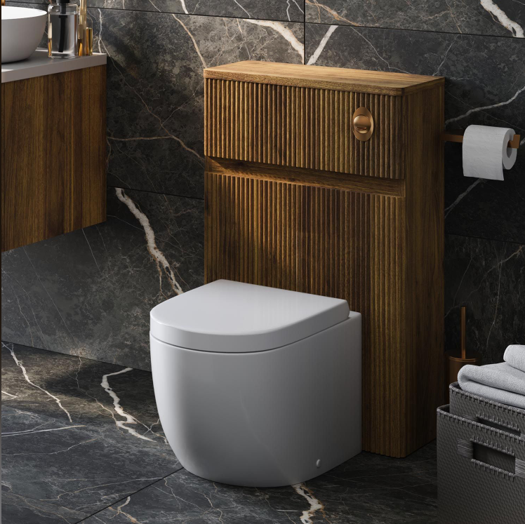 Jack Ribbed WC Unit in Walnut N24