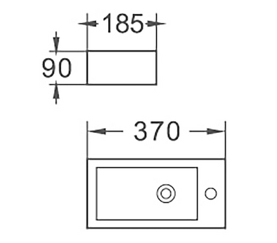 Gloria Wall Hung Cloakroom Basin N24AW