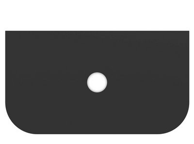 Jack 800mm Ribbed Floorstanding Vanity Unit with Doors in White with Black Worktop N23