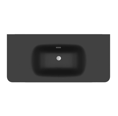 Jack 800mm Ribbed Floorstanding Vanity Unit with Doors in White with Black Basin N23