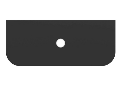 Jack 1000mm Ribbed Floorstanding Vanity Unit with Doors in Walnut with Black Worktop N24