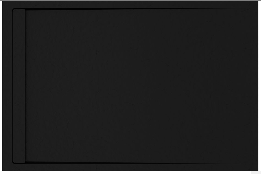 30mm Linear Slate Rectangular Tray & Waste - Black All Sizes