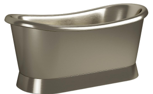 WL Freestanding Nickel Bath – Polished Finish 1650 x 750mm