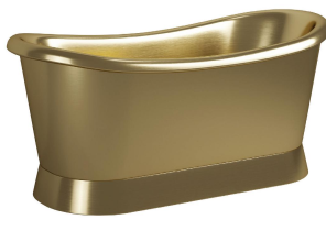 WL Freestanding Brass Bath – Polished Finish 1650x750mm