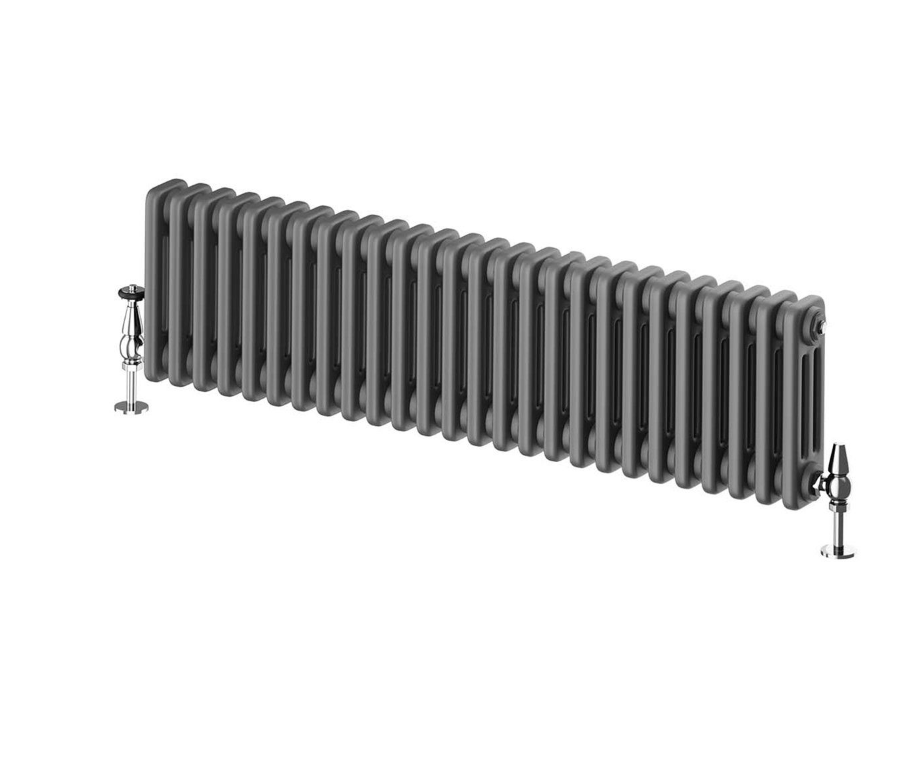 Nevada Grey Triple Horizontal Column Radiator - 300mm