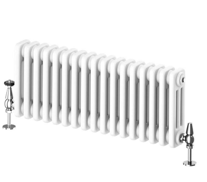 Nevada White Triple Horizontal Column Radiator - 300mm
