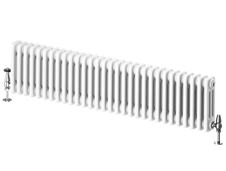 Nevada White Triple Horizontal Column Radiator - 300mm