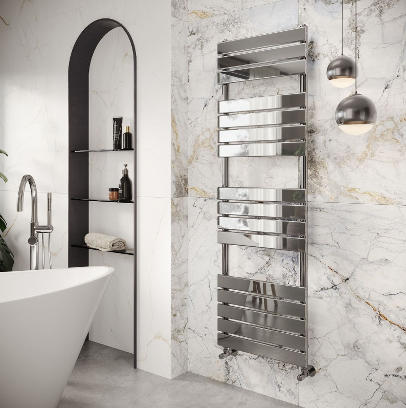 Liberty Chrome Heated Towel Rail – 1200x500mm