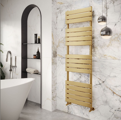 Liberty Brushed Gold Heated Towel Rail – 1600x500mm