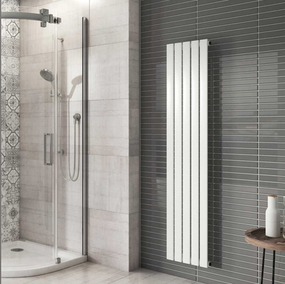 Michigan White Single Vertical Flat Panel Radiator - 1600x340mm
