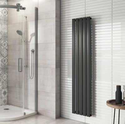 Michigan Grey Single Vertical Flat Panel Radiator - 1600x340mm
