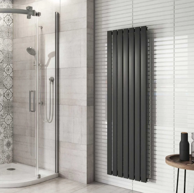 Michigan Grey Single Vertical Flat Panel Radiator - 1600x475mm