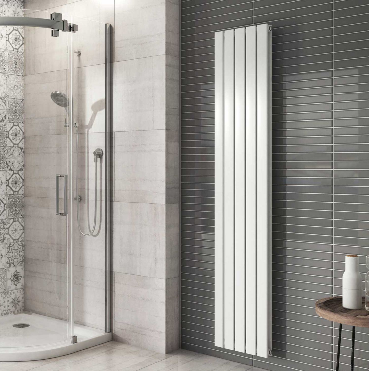 Michigan White Single Vertical Flat Panel Radiator - 1800x340mm