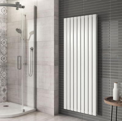 Michigan White Double Vertical Flat Panel Radiator - 1200x612mm