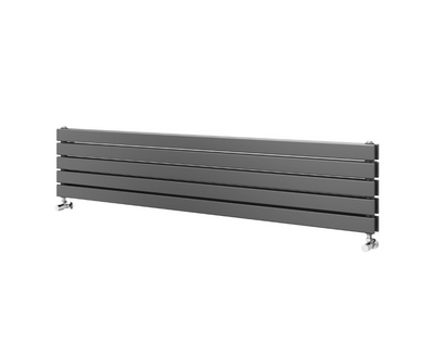 Michigan Grey Double Horizontal Flat Panel Radiator - 340x1600mm