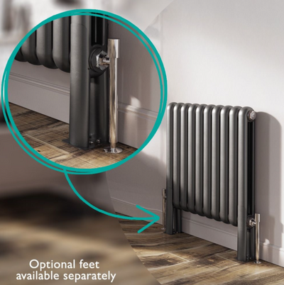Wyoming Grey Horizontal Column Radiator - 600x860mm