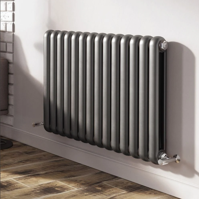 Wyoming Grey Horizontal Column Radiator - 600x860mm