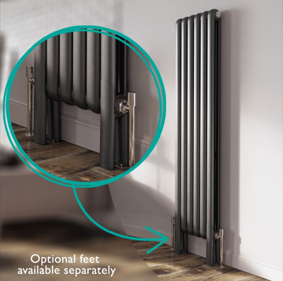Wyoming Grey Vertical Column Radiator - 1500x380mm