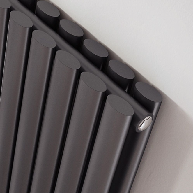 Minnesota Grey Double Vertical Radiator - 1500x350mm