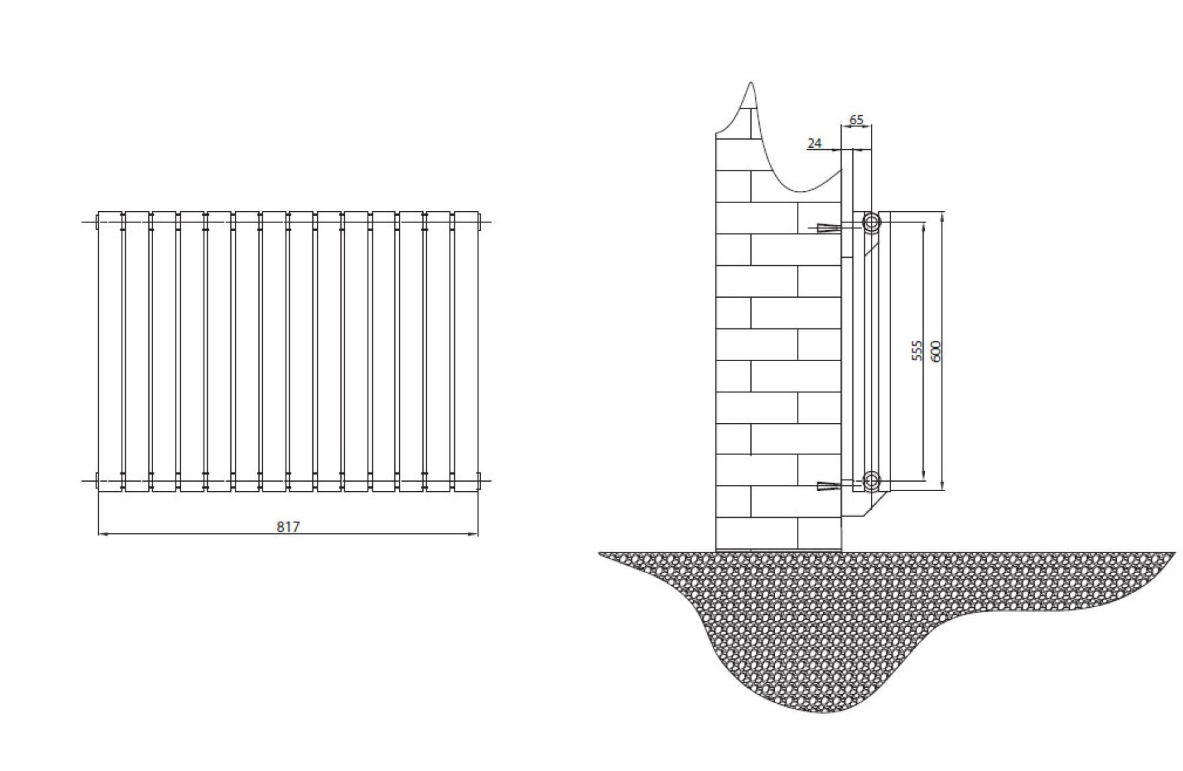 Minnesota White Double Horizontal Radiator - 600x820mm
