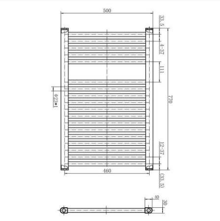 North Carolina 770x500mm Electric Heated Towel Rail – Anthracite