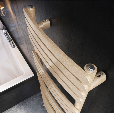 Oklahoma 1200 x 500mm Heated Towel Rail - Brown Metallic