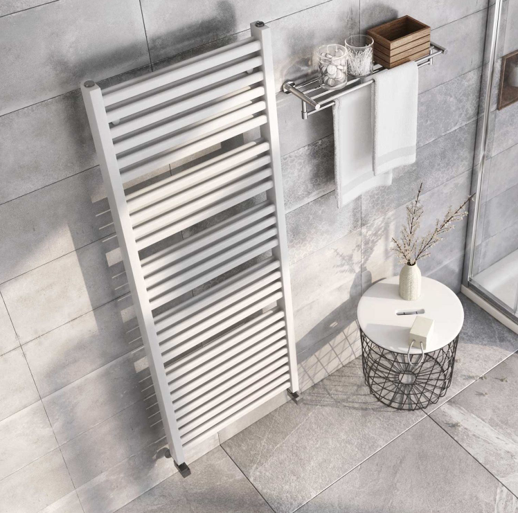 Delta 1600 x 550mm Double Layer Heated Towel Rail - White
