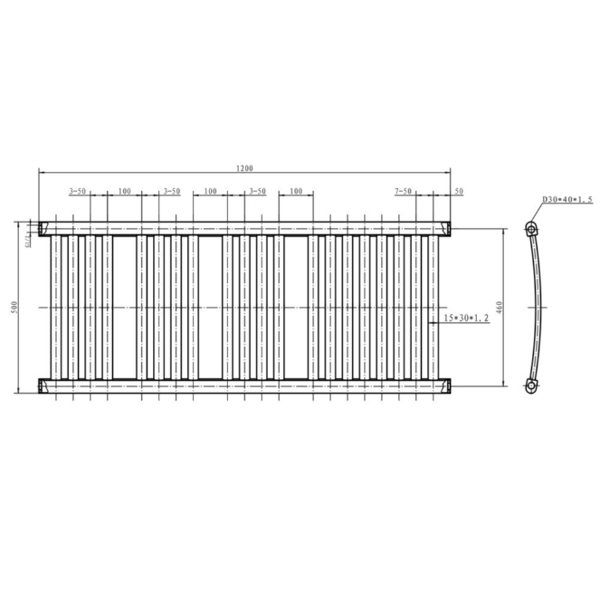 Missouri 1180 x 500mm Heated Towel Rail – Chrome