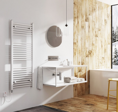 North Carolina 1200x500mm Electric Heated Towel Rail – White