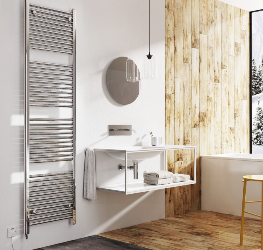 North Carolina 1800x500mm Electric Heated Towel Rail – Chrome