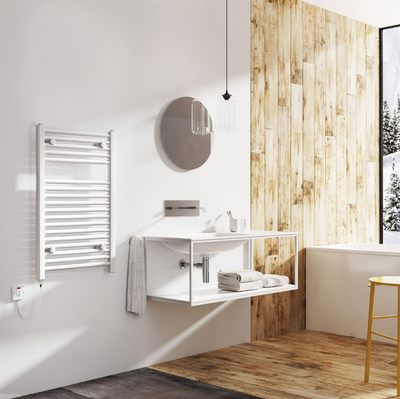 North Carolina 770x500mm Electric Heated Towel Rail – White