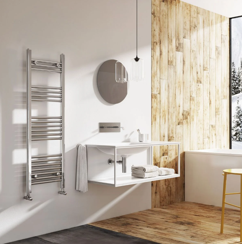 North Carolina 1200x400mm Heated Towel Rail – Chrome