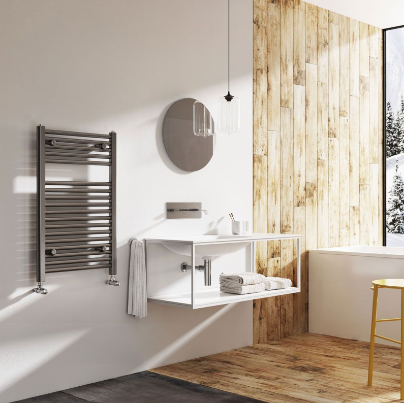 North Carolina 770x400mm Heated Towel Rail – Anthracite