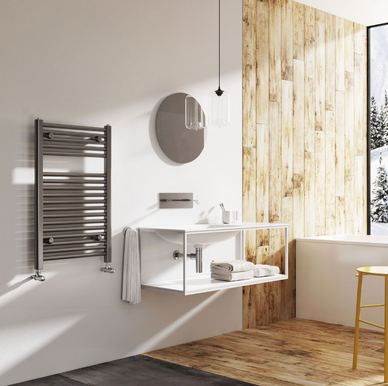 North Carolina 770x600mm Heated Towel Rail – Anthracite