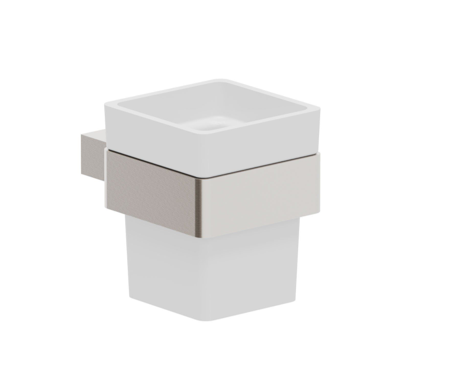 Ellie Toothbrush Tumbler & Holder - Brushed Nickel N24
