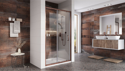 Murphy 1000mm Sliding Shower Door - Brushed Bronze N24