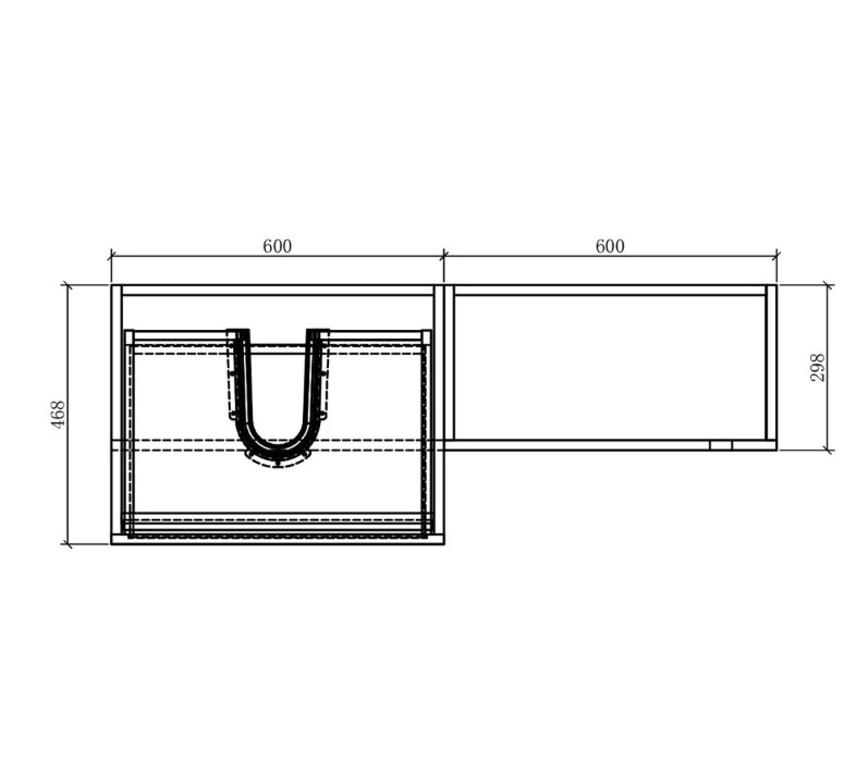 Alhambra 1200mm Vanity & WC Combination Unit in Metallic – Left Hand