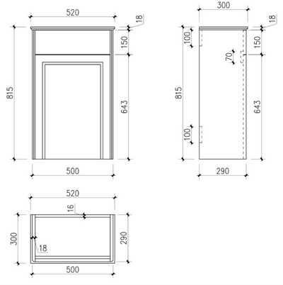 York/Louise WC Unit in Matt White