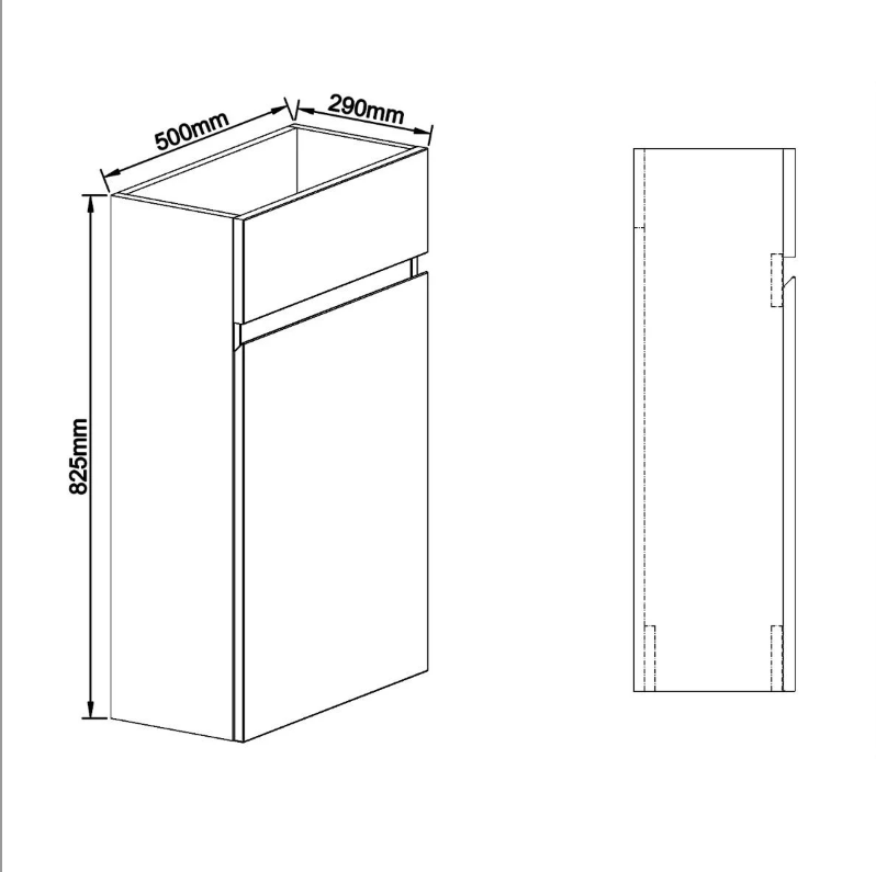 Hawk 1000mm Vanity & WC Unit in Gloss White