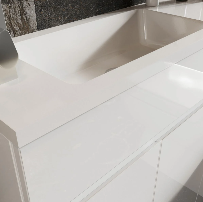 Hawk 1000mm Vanity & WC Unit in Gloss White