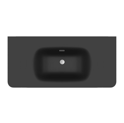 Jack 1000mm Ribbed Floorstanding Vanity Unit with Drawers in White with Black Basin N23