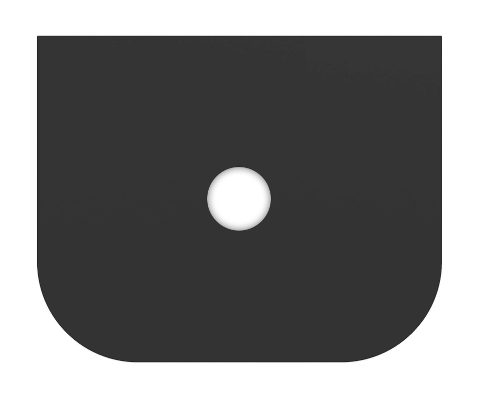 Jack 600mm Ribbed Floorstanding Vanity Unit with Doors in White with Black Worktop N23