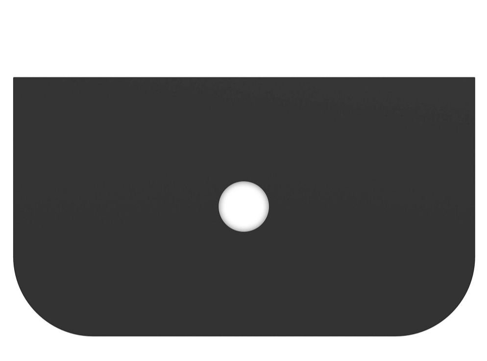 Jack 800mm Ribbed Floorstanding Vanity Unit with Drawers in Charcoal with Black Worktop N23