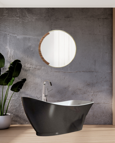 Leo Black Galaxy Freestanding Acrylic Bath - 1750x750mm