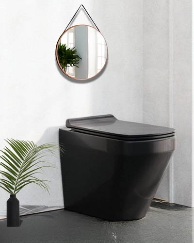 Ruth Rimless Back to Wall Toilet - Matt Black