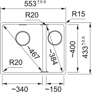 Carron Phoenix HAVEN 150‑16 RHSB Polar White
